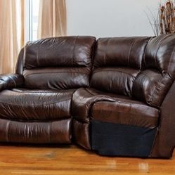6pc Leather sectional 