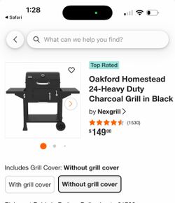 Nexgrill Oakford Homestead 24 Charcoal Grill Black bbq