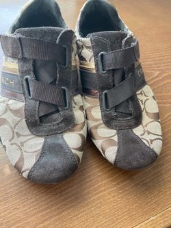 Coach Signature Sneakers with Velcro Straps