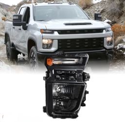 2020-2023 Silverado 2500 HD 3500 HD WT/LT/CUSTOM Halogen Black HeadLamp Passenger