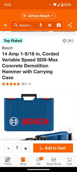 Bosch Corded Variable Speed SDS Max Demolition Hammer