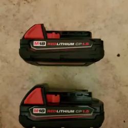 New Milwaukee 18-Volt Lithium-Ion 1.5Ah Battery 2-Pack
