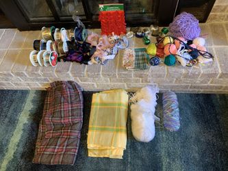 Ribbons, material and yarn