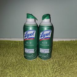 2 Lysol Air Sanitizer 10oz Mountain Spring Scent 