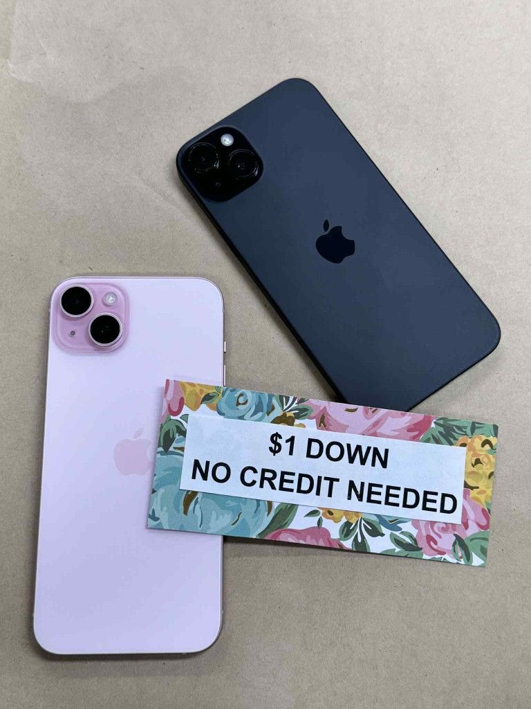 Apple IPhone 15 Plus 5G - Only $1 Today Pay The Rest Later! 
