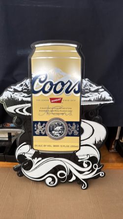 Metal beer sign