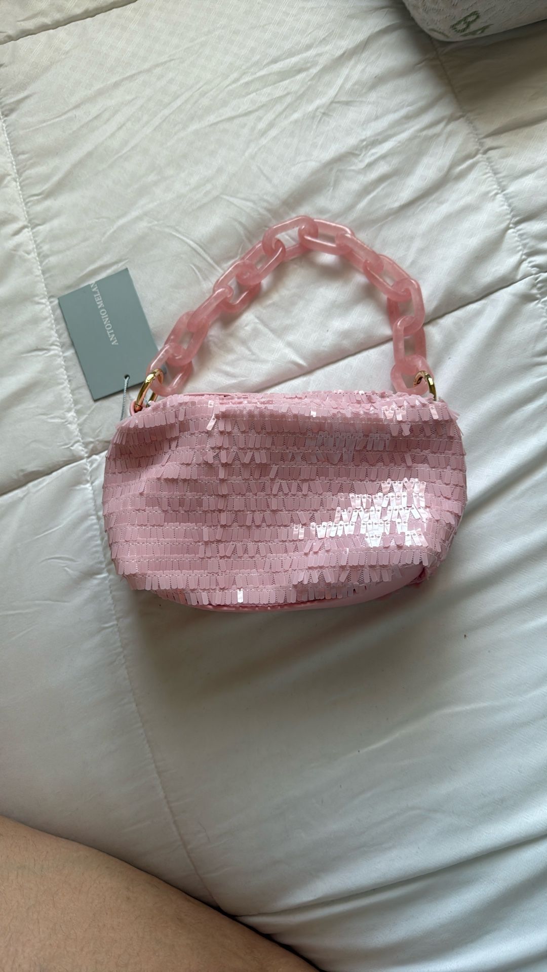Blush Sequence Fring Purse