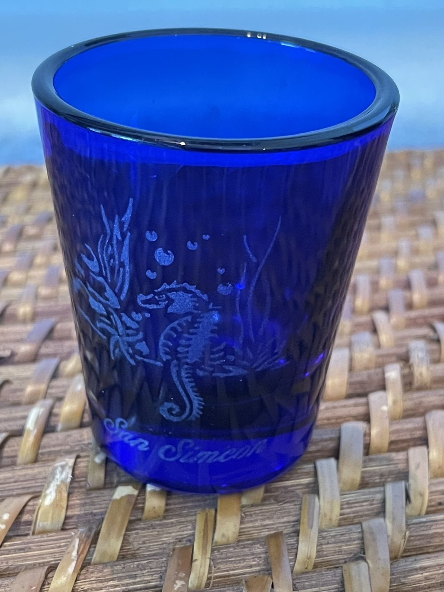 Blue Glass Shotglass