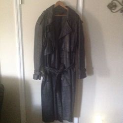 Men genuine leather coat sz large
