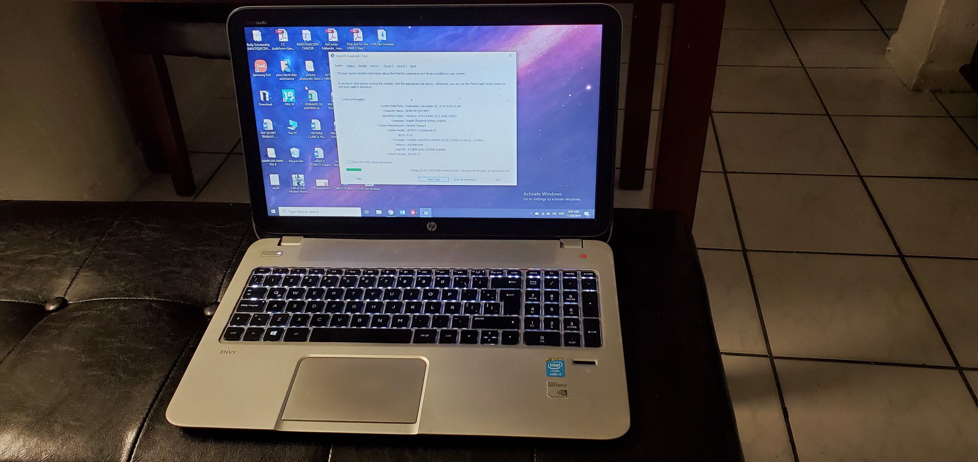 HP ENVY 15 Notebook PC. RAM 8 GB. 1tb