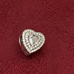 Cute Heart Charm In Sterling Silver