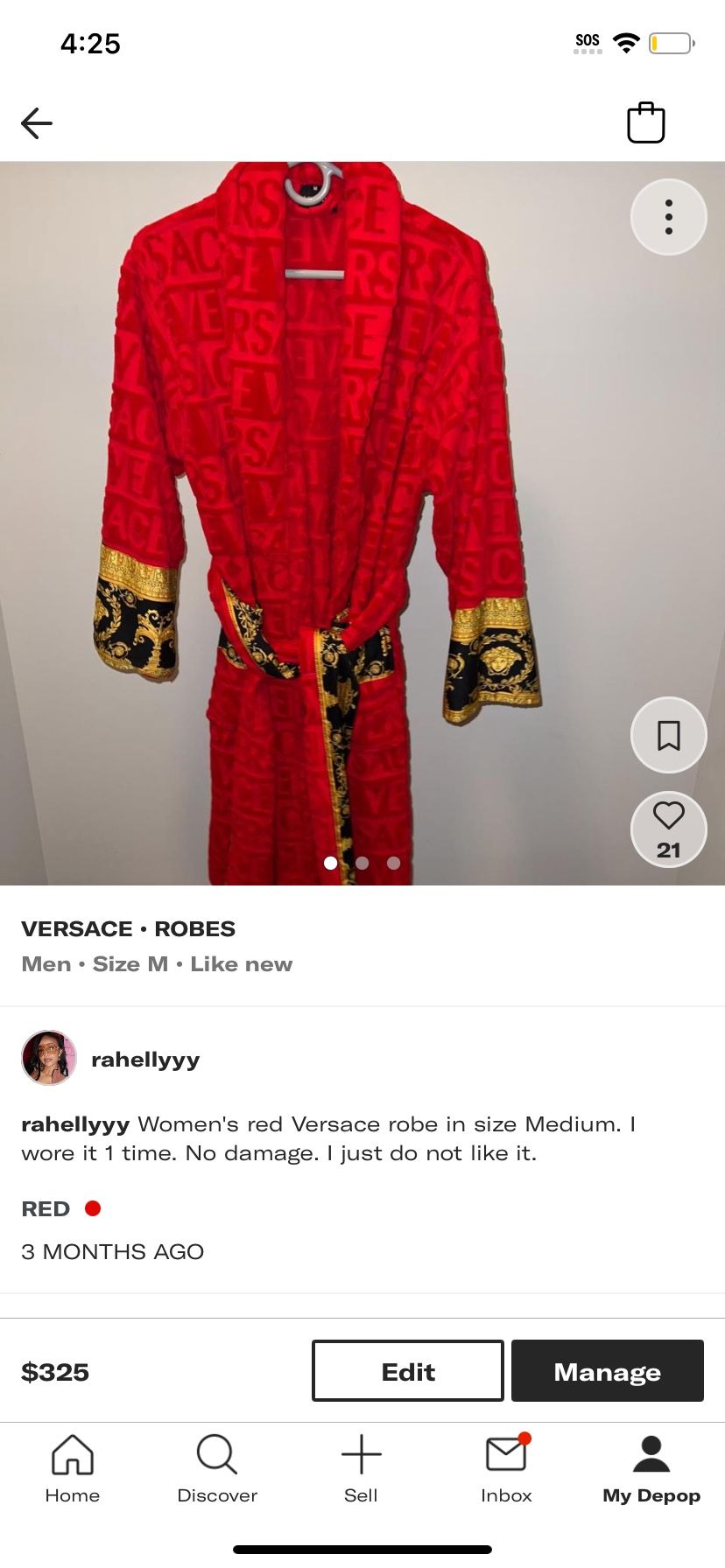 Versace Women’s Robe Size Medium