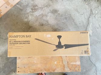 Industrial 60 in. Indoor/Outdoor Black Ceiling Fan