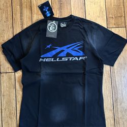 Hellstar sports gel Tee Black/Blue 