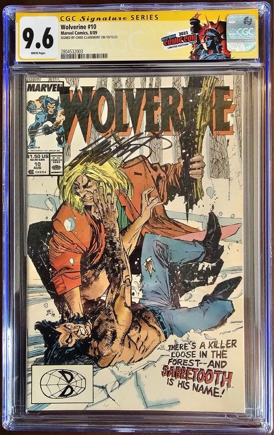 Wolverine #10 🔑 CGC 9.6 Signature Series Chris Claremont NY Comic Con 2023 🔥🔥🔥