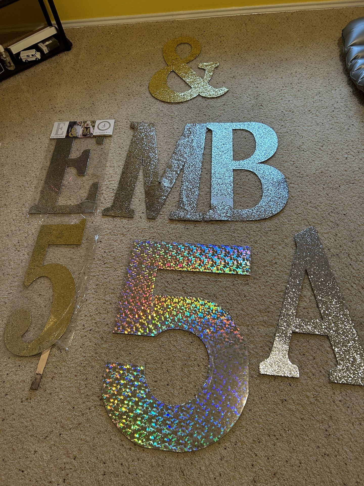 Metallic Letters  $3 Each 