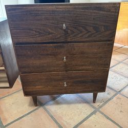 Two vintage bedside tables