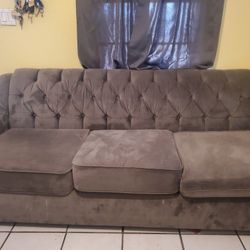 Grey 3 Piece Couches Set
