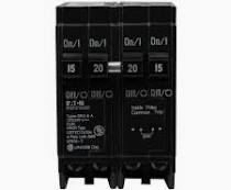 EATON - BR 1-15 Amp 2 Pole and 1-20 Amp 2 Pole BQC (Common Trip) Quad Circuit Breaker