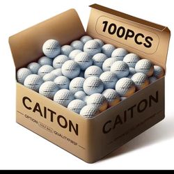 Caiton 100pcs 2-Layer Golf Balls - 332 Dimple, Spin Control, Durable,