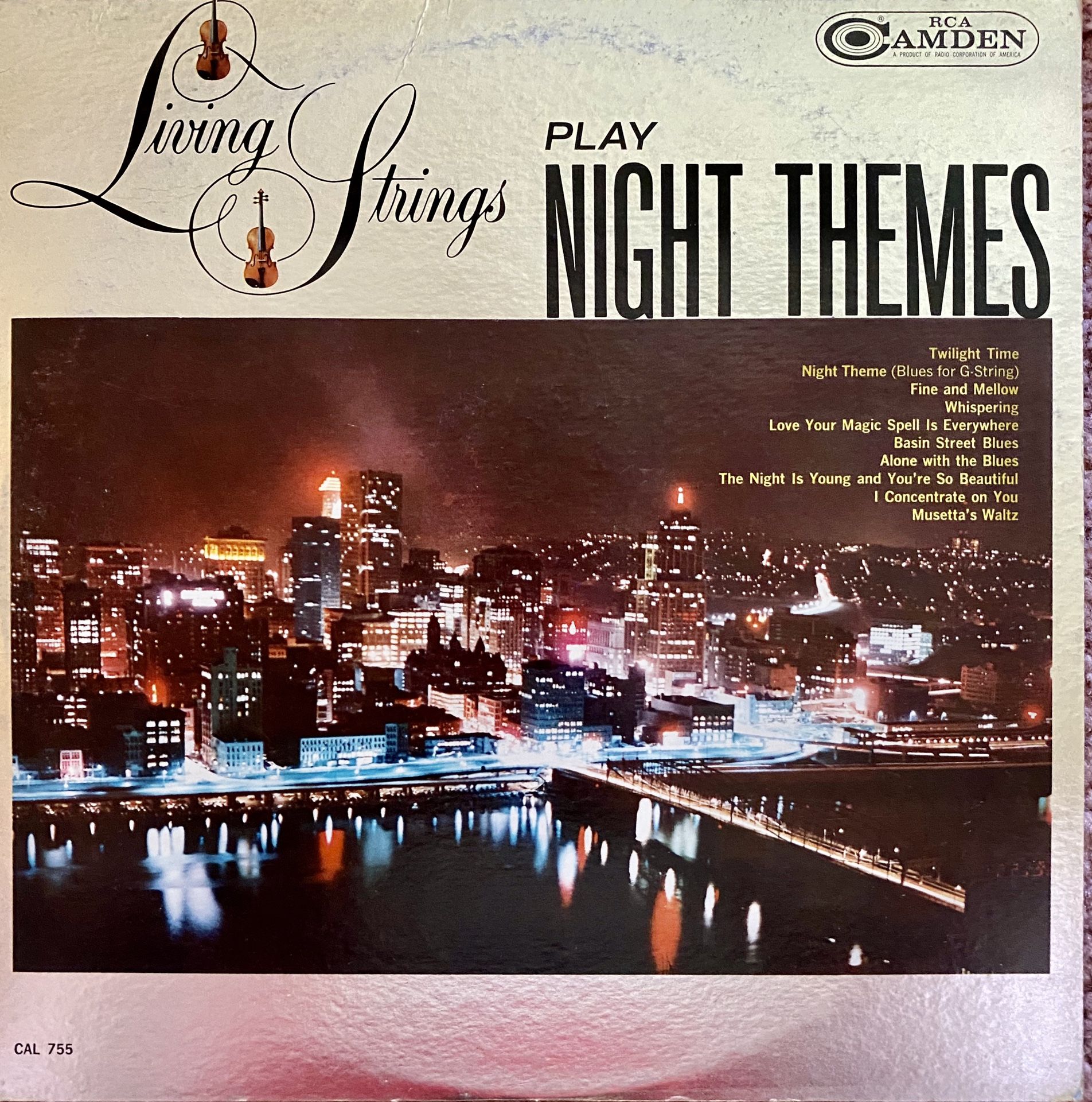 Living Strings “Play Night Themes” Vinyl Album $10