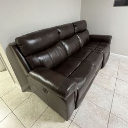 Leather Couch Sofa Like New