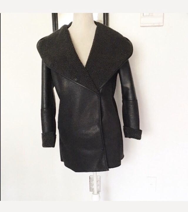 Sam Edelman Black Leather Coat