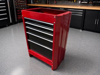 Red Steel Shop Cabinet Tool Storage Toolbox Chest! Great condition! All drawers slide great! Includes top that isn’t attached 29.5x18.5x40in