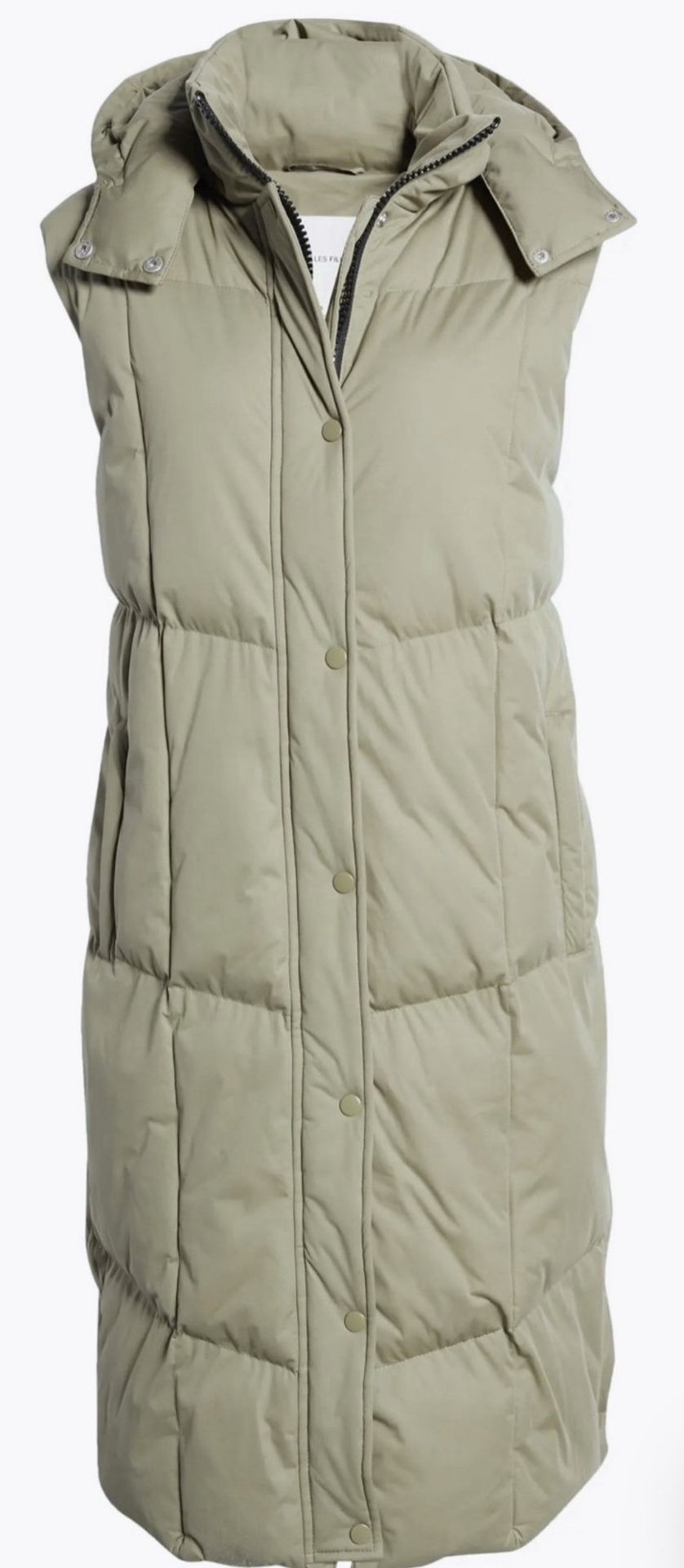 Avec Les Filles Rosemary Women's Hooded Longline Puffer Vest Thermalpuff Large