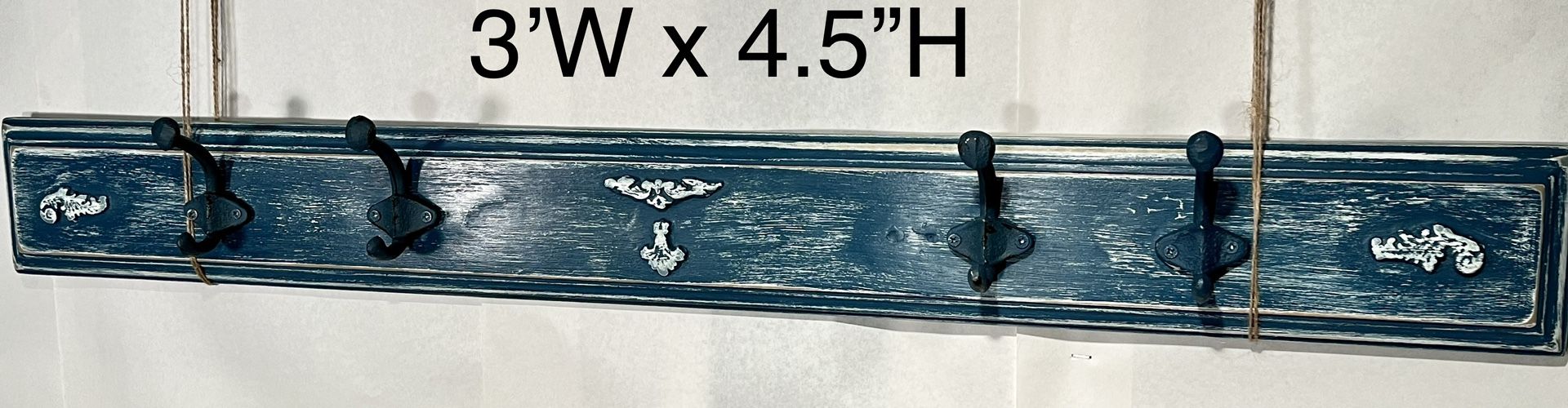 Handpainted, Shabby Chic, Coat Rack