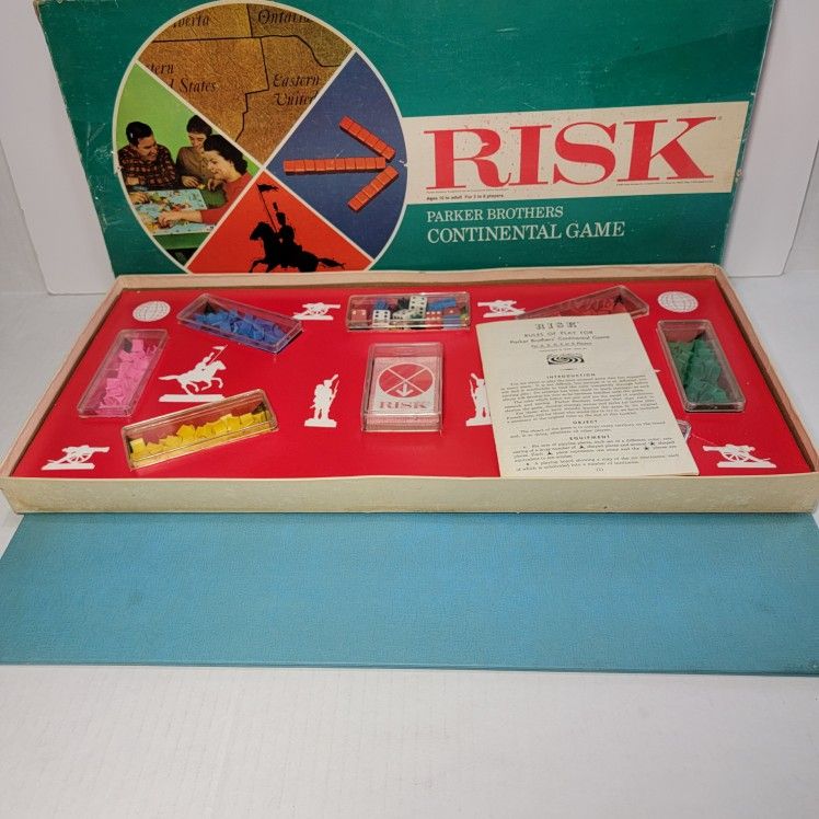 Risk Parker Brothers Continental Board Game - VINTAGE 1968, 