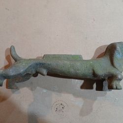 Cast Iron Smiling Dachshund Boot Scraper