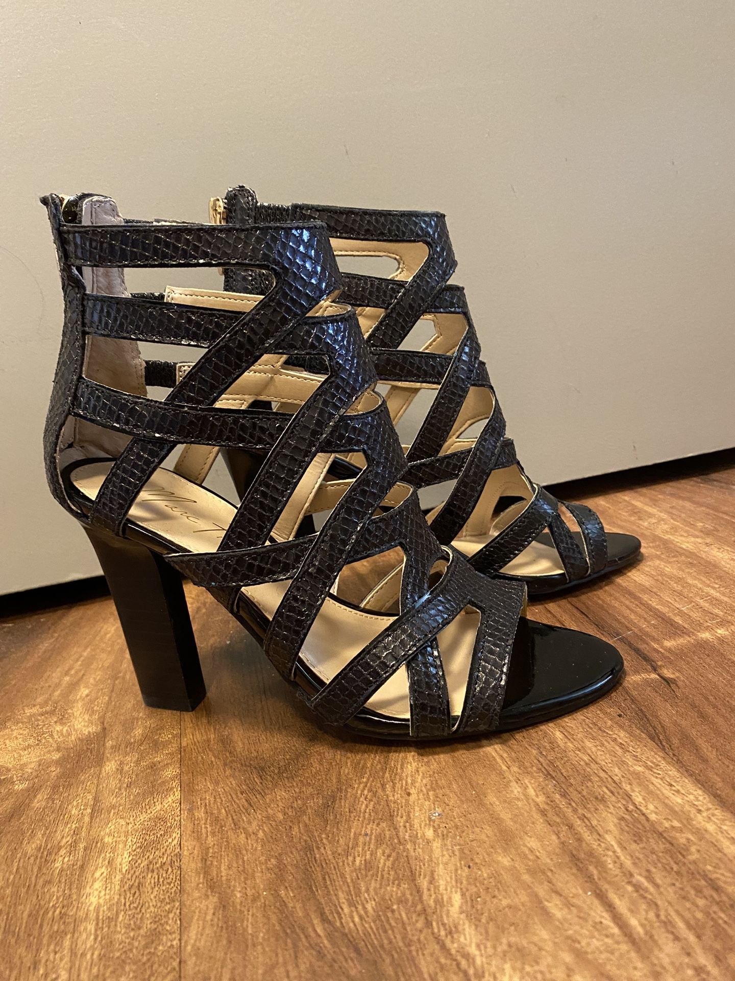 Brand New Woman’s Marc Fisher brand Black Leather High Heel Shoes Up for Sale