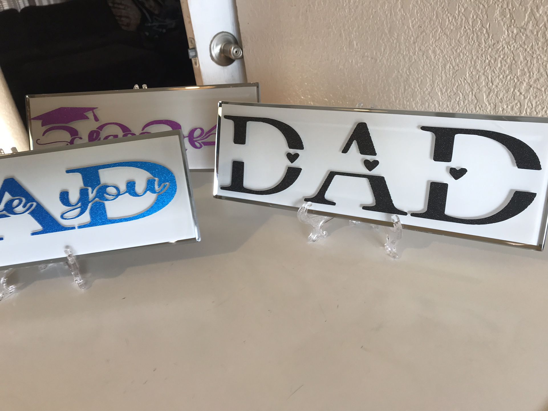 Fathers Day And B Day And Graduation Plaques Personalized And Choice Of Colors $25 Each