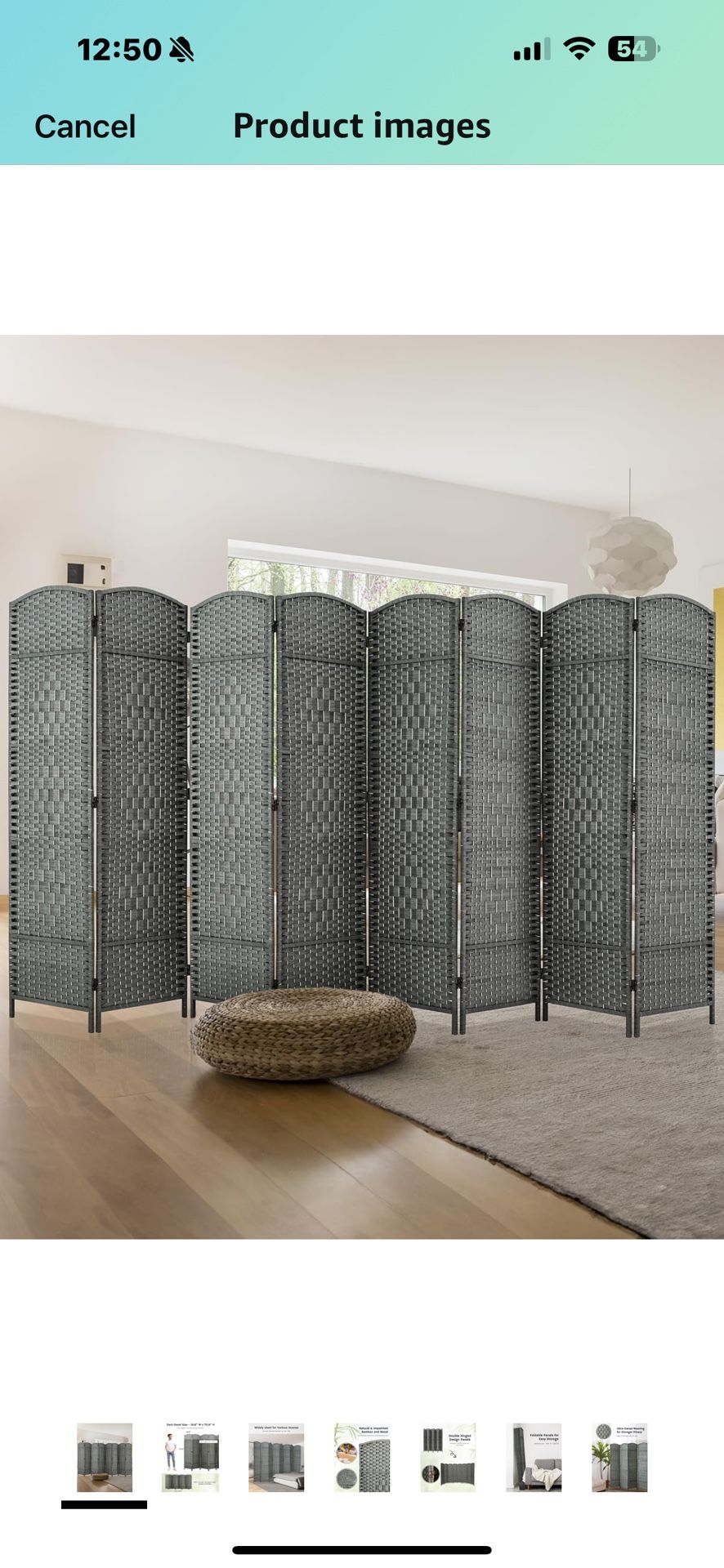 JOSTYLE Room Divider 6ft. Tall Extra Wide Privacy Screen, Folding Privacy Screens with Diamond Double-Weave Room dividers and Freestanding Room Divide