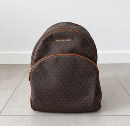 Michael Kors Jet Set Abbey Large Logo Backpack – Brown