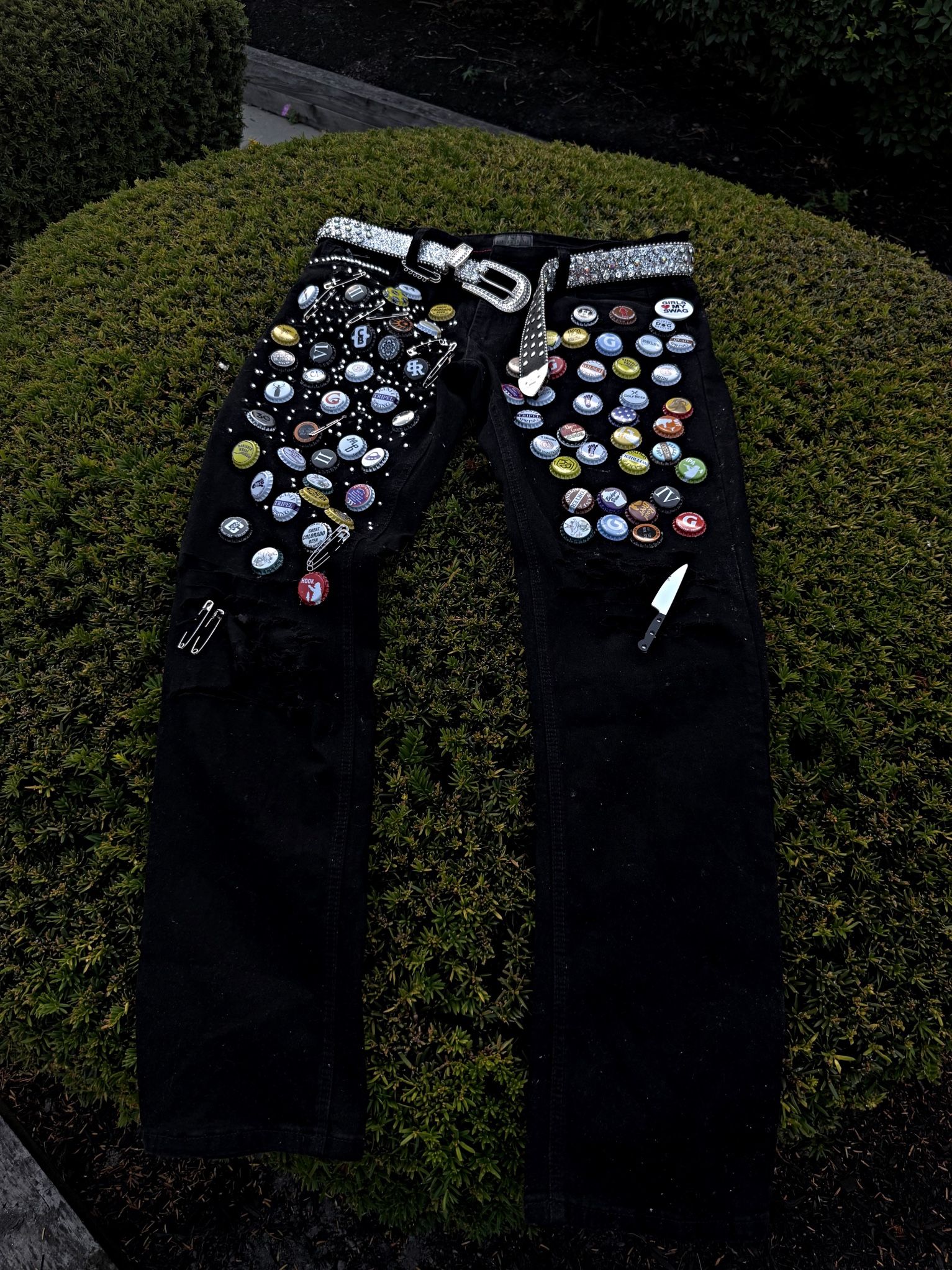 Custom Black Denim Jeans