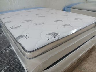 $200 Queen Pillow Top Mattress Only Brand New Free Delivery Same-day