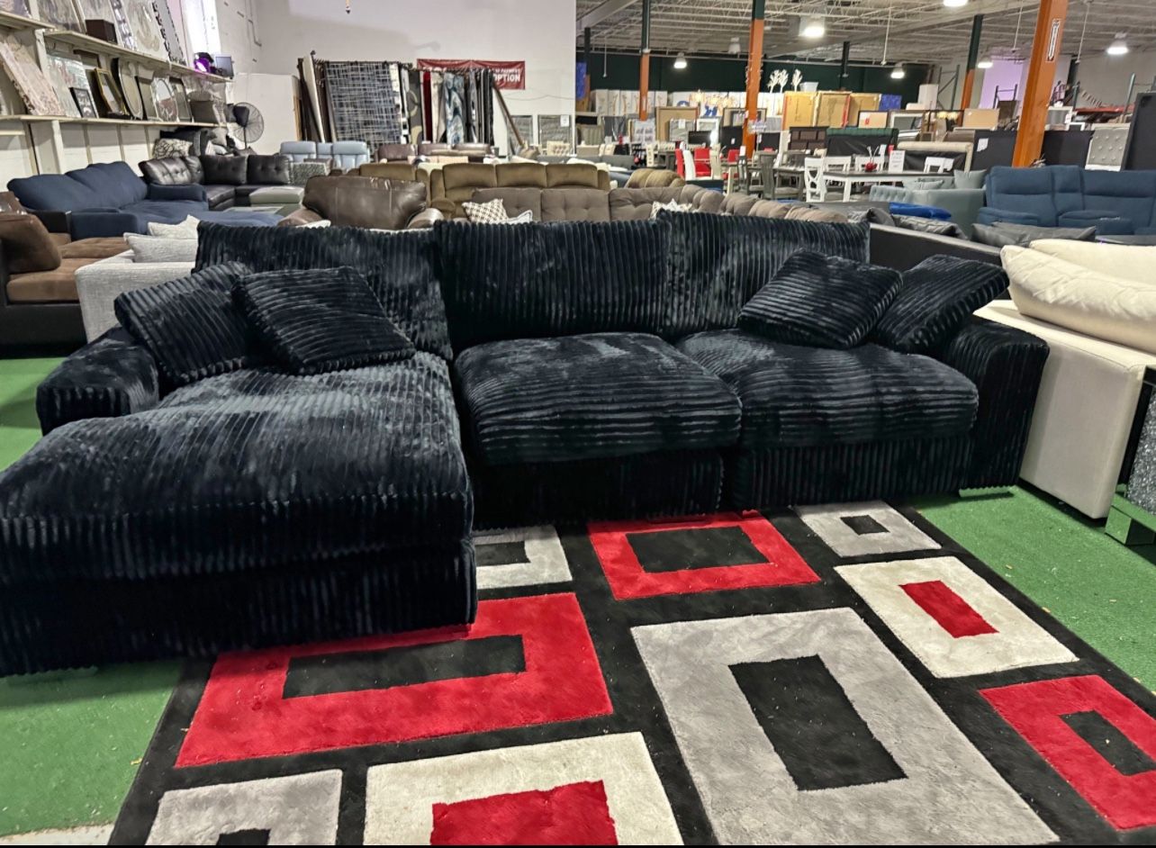 Brand New Corduroy Sectional- Shop Now Pay Later