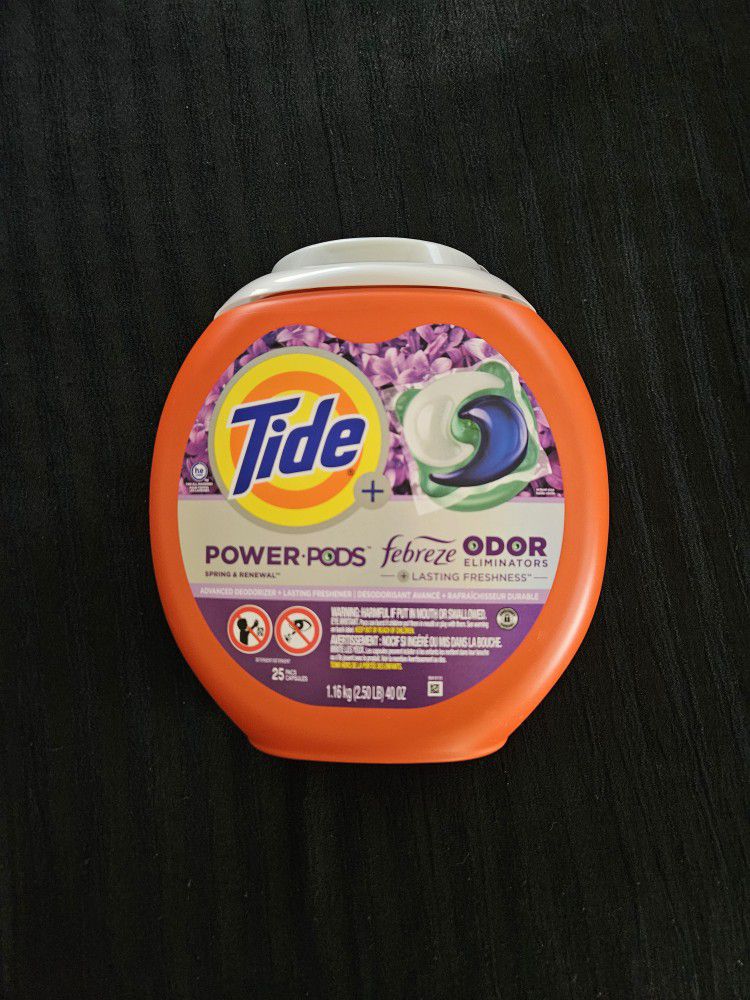 $10 EACH (1 Available) Tide Pods Spring Renewal With Odor Eliminators 25 Count