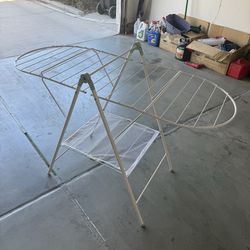 Clothing drying foldable rack