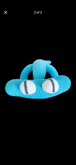 Artisan Handmade Poseable Crochet Cyan Rainbow Friends Plush – Amigurumi Character Toy, Soft Yarn Doll, Gaming Inspired Collectible