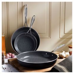Henckels Capri Notte Granitium 3-pc Aluminum Nonstick Fry Pan Set