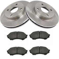 Set Of Front Rotors And Pads For Mazda Protege - New