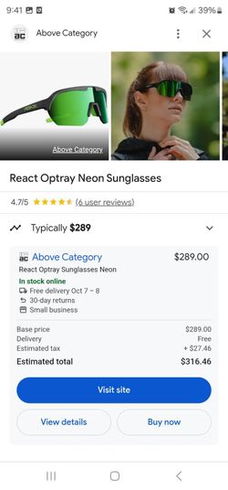 React Optray Neon Sunglasses 