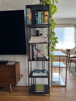 West Elm Profile Narrow Bookcase, Antique Bronze