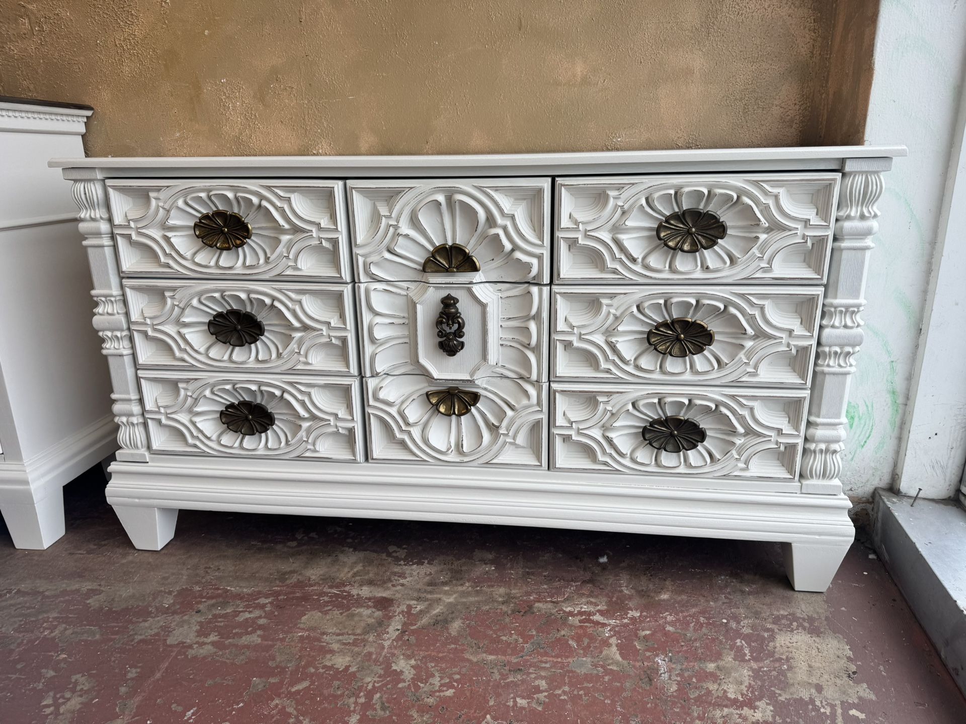 Magnificent Long Ornate Dresser