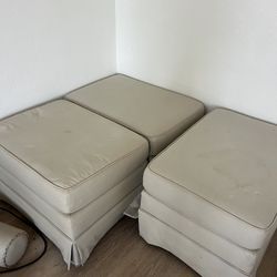 2 Chairs And Three Ottomans! Used But Very Comfy And Great Quality 