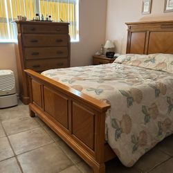 6pc Queen/king Bedroom Suite With Queen Adjustable Bed Mattress