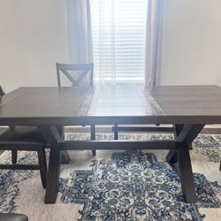 Dining Table - 6 Chairs + Bench